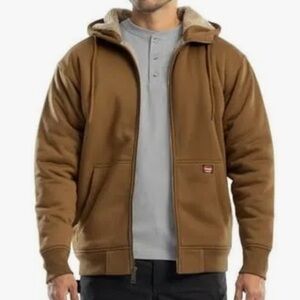 Wrangler Workwear water repellent sherpa fleece lined hooded work jacket S